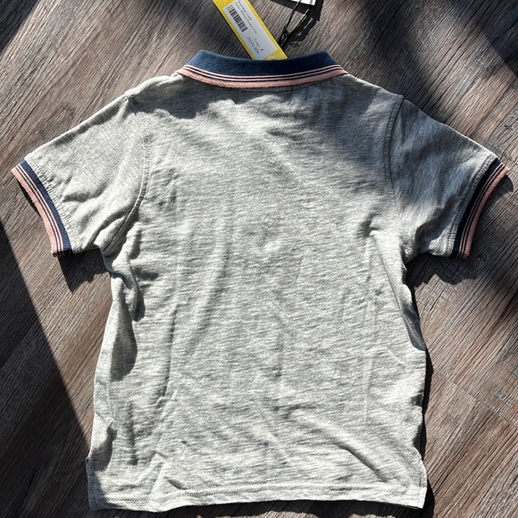 NWT Sovereign code, Boys size 4 gray/ navy/ pink polo - Picture 4 of 5